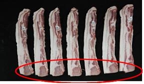 사진 5. 등심의 일부가 포함된 삼겹살
