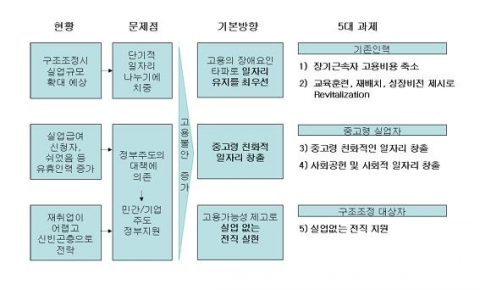 중고령 일자리 대책 도출 프레임