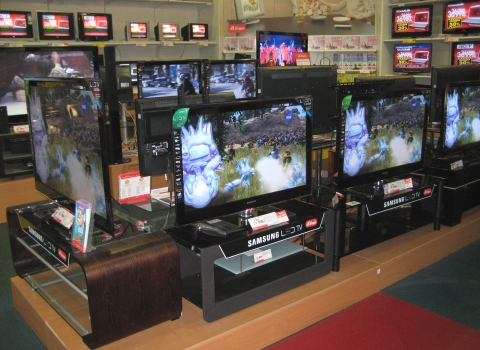러시아 M Video 매장의 삼성 LED TV