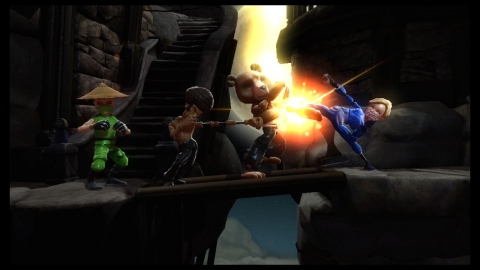 2009년 4월 9일 PlayStation Network (다운로드 전용 게임)으로 한글화 발매하는 “Rag Doll Kung Fu : Fists of Plastic” 스크린 샷