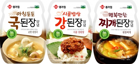 종가집 ‘국된장’, ‘강된장’, ‘찌개된장’ 양념 3종