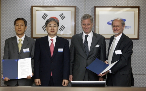 5월 13일 삼성전자 수원사업장에서 삼성전자 종합기술원과 벨기에 소재 아이멕 (IMEC) 연구소는 3년간 에너지 절감 무선통신 기술인 