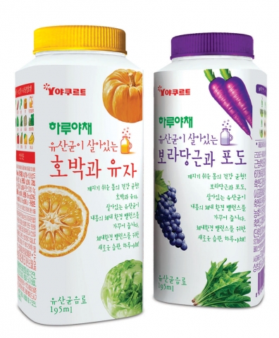 한국야쿠르트, ‘유산균이 살아 있는 하루야채’ 2종 출시