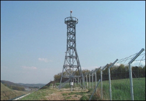 KTX 선로 기상검지장치는 강수, 풍향, 풍속, 적설량을 측량한다.