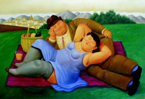 소풍, oil on canvas, 113x165, 2001