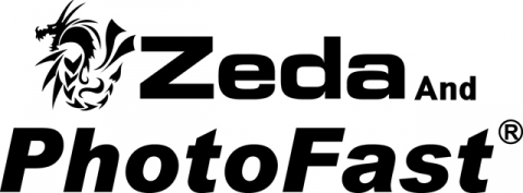 (주)포토패스트 코리아의 자사 브랜드인 Zeda 와 PhotoFast 사의 로고