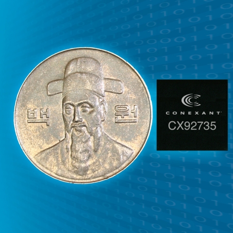 커넥선트 CX92735, 동전과 비교한 이미지