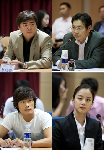 (왼쪽부터 시계방향으로)㈜태원엔터테인먼트 정태원 대표, SH공사 유민근 사장, 김태희(최승희 역), 이병헌(김현준 역)