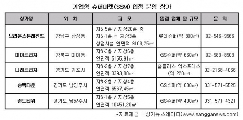 “대형 유통업체, 너도나도 기업형 슈퍼마켓(SSM) 뛰어들어”…상가뉴스레이다