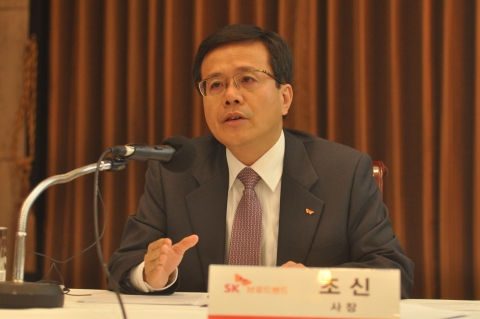 SK브로드밴드는 22일 오전 서울 프레스센터에서 사명 변경 1년을 맞아 기자간담회를 열고 이 같은 내용을 골자로 주요 경영과제를 발표했다. 조 신 SK브로드밴드 사장이 지난 1년간