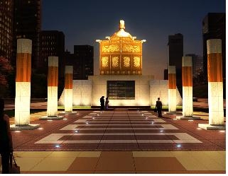 동상 후면부 ‘부국강병의 장’