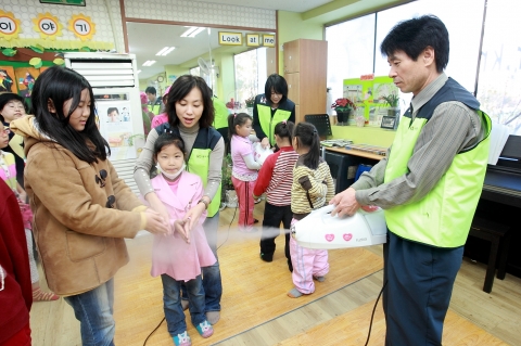 KT 사랑의 봉사단, 전국 KT공부방 신종플루 예방활동