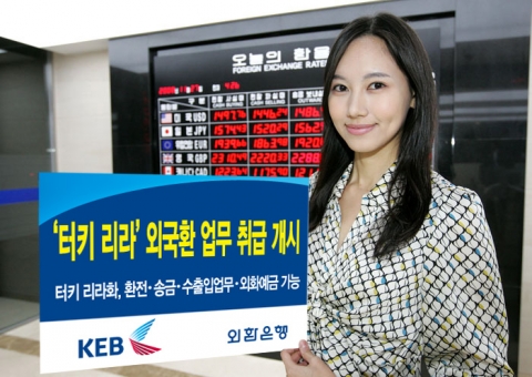 외환은행, ‘터키 리라’에 대한 외국환 업무 취급 개시