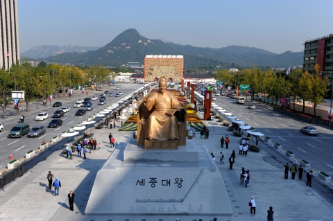 세종대왕동상 부감