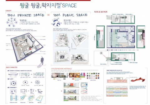 우수상
작품명 : 뒹굴뒹굴, 왁자지껄' SPACE