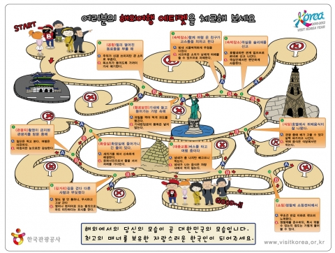 해외여행 관광에티켓 홍보용 마우스 패드 이미지