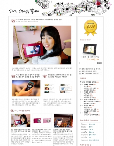 '소니 스타일을 말하다' 블로그