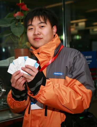 Ran Bi, a winner of the Samsung Mobile Explorers program from Beijing, China