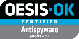 안티스파이웨어 부문의 OESIS OK 인증 로고