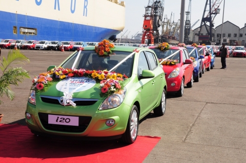 현대자동차(회장 정몽구)는 인도법인(HMI, Hyundai Motor India)의 현지 생산 해외 수출 대수가 누적 100만 대를 넘어섰다고 23일(화) 밝혔다. 사진은 해외수출