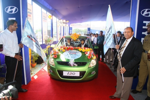 현대자동차(회장 정몽구)는 인도법인(HMI, Hyundai Motor India)의 현지 생산 해외 수출 대수가 누적 100만 대를 넘어섰다고 23일(화) 밝혔다. 사진은 100만
