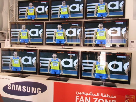 The latest Samsung products on display at the “Samsung Fan Zone” as part of Samsung’s sponsorship of