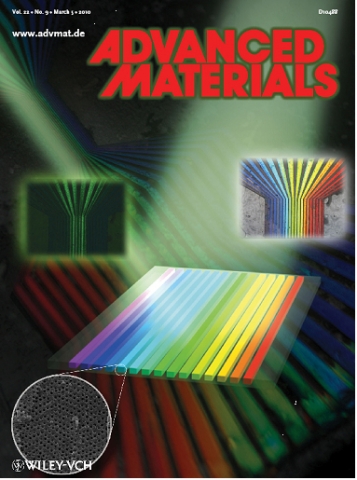 Advanced Materials 논문표지(2010년3월5일자)