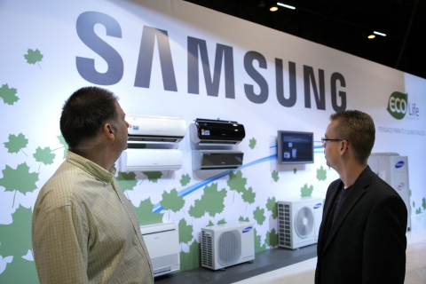 작년 스페인 마드리드에서 열린 공조기기 전시회 클리마티싸시온의 삼성전자 부스 모습