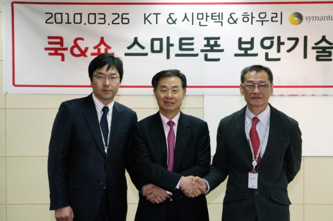 KT-시만텍, 하우리와 스마트폰 보안기술 MOU 체결