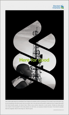 스탠다드차타드, 새로운 브랜드 약속 ‘Here for good’ 발표