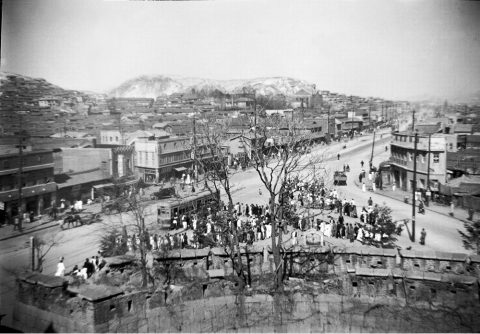 동대문 전차정거장_프레드 다익스 촬영_1947년