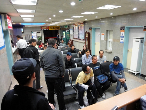 진료받기 위해 오신 분들