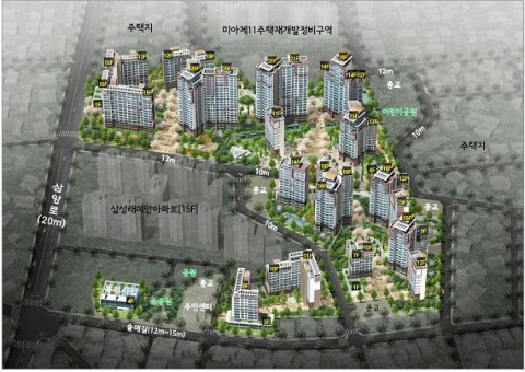 강북구 미아동에 북한산 자연경관과 어우러지는 주거단지 조성