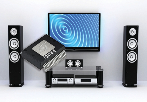 ST의 아날로그 입력 2x100W 클래스D 앰프인 TDA7498