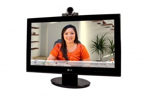 올해 3분기 부터 출시 예정인 LG전자 첫 비디오 컨퍼런스 시스템 제품(올인원 데스크톱 타입 'AVS2400'