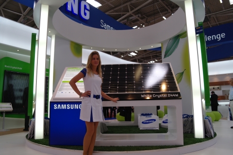 삼성전자, 태양전지 모듈 해외 시장에 처음 선보여