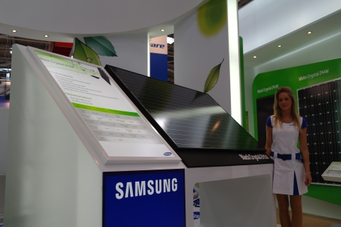 삼성전자, 태양전지 모듈 해외 시장에 처음 선보여