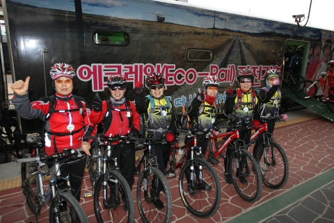 동명대학교의 녹색체험기차여행 순천편 장면2