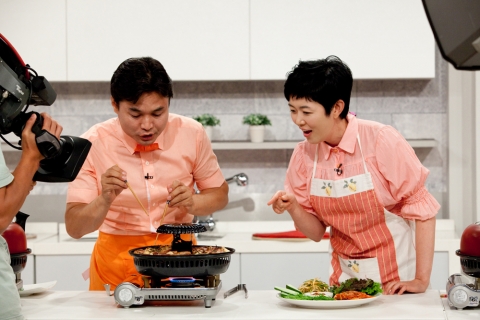 GS샵 '해피콜 직화오븐' 방송장면