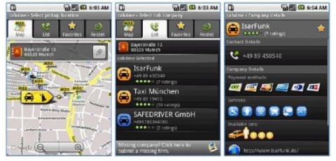 CallACab 서비스의 활용 사례
자료: Cab4me 홈페이지 <http://Cab4me.com>