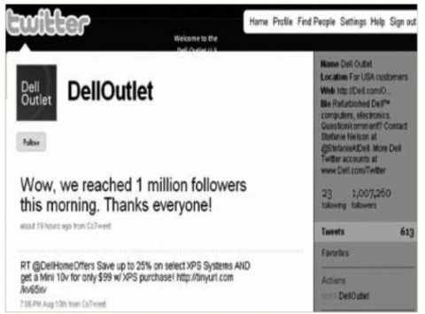 DellOutlet의 트위터 계정