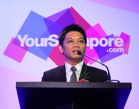 싱가포르관광청 북아시아 총괄 디렉터 수 씨우 켱 (SOO Siew Keong)이 ‘YourSingapore’ 론칭을 축하하는 연설을 하고 있다.
