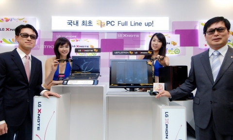 오른쪽 박형봉 LG전자 PC사업팀장 , 이태권 한국HE마케팅 팀장
