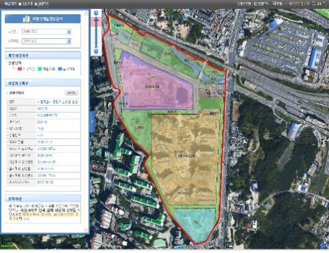 부동산 개발정보 서비스 화면 예시