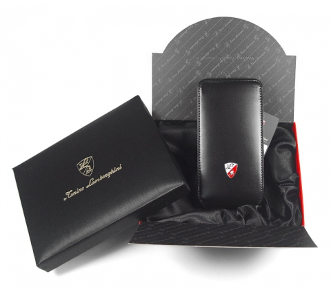 iPhone4 Leather Case Lamborghini Edition Black