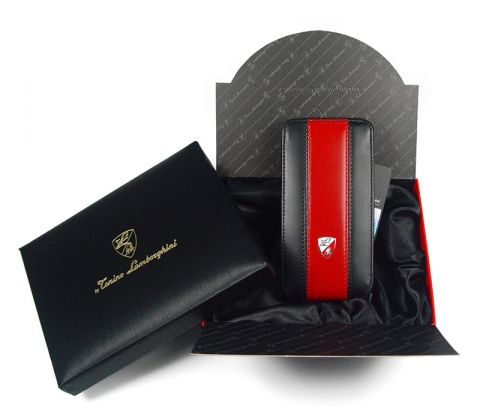 iPhone4 Leather Case Lamborghini Edition Black&Red