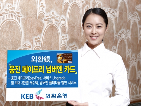 외환은행, ‘웅진 페이프리 넘버엔 카드’ 출시