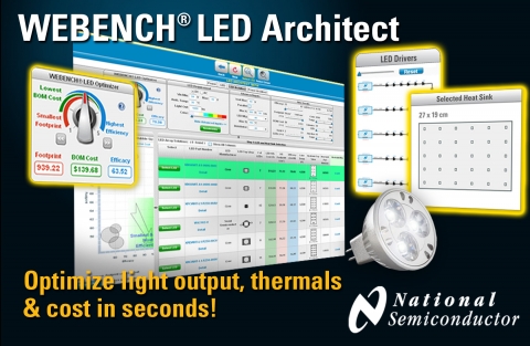 내셔널 세미컨덕터, 조명 설계를 간소화하고 설계 시간을 단축시키는 WEBENCH LED Architect 소개