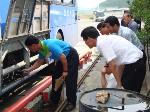포항 CNG(압축천연가스) 시내버스 일제점검