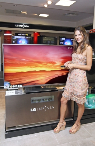 톱 모델 알렉산드라 엠브로시오, 광고 촬영 LG TV제품에 한눈에 반하다